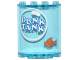 Part No: 6259pb034  Name: Cylinder Half 2 x 4 x 4 with 'DUNK TANK' in White Bubble and Orange Fish Pattern (Stickers) - Set 10244