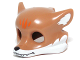 Part No: 14290pb02  Name: Minifigure, Headgear Mask Fox with White Fur and Orange Markings Pattern