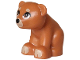 Part No: 14732pb06  Name: Bear, Friends Style, Baby Cub, Sitting with Black Nose, Tan Eyebrows, Paws and Muzzle Pattern