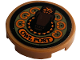 Part No: 14769pb611  Name: Tile, Round 2 x 2 with Bottom Stud Holder with 'OWL POST' Logo Pattern (Sticker) - Set 76422