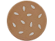 Part No: 14769pb657  Name: Tile, Round 2 x 2 with Bottom Stud Holder with Tan Sesame Seeds Pattern