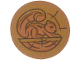Part No: 14769pb759  Name: Tile, Round 2 x 2 with Bottom Stud Holder with Tree Stump / Wood Grain and Squirrel Pattern (Sticker) - Set 43242