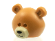 Part No: 15506pb03  Name: Minifigure, Headgear Mask Bear Rounded with Black Nose and Mouth, Tan Muzzle Pattern (BAM)