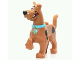 Part No: 21042pb01c03  Name: Dog, Great Dane Scooby-Doo Walking with Medium Azure Collar, Smile on Both Sides and Tongue Pattern