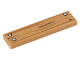 Part No: 2431pb0415  Name: Tile 1 x 4 with Wood Grain and 3 Silver Nails Pattern