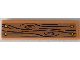 Part No: 2431pb0845  Name: Tile 1 x 4 with Wood Grain and 4 Yellow Nails Pattern (Sticker) - Set 41426