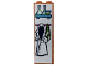 Part No: 2454pb288  Name: Brick 1 x 2 x 5 with White Lab Coat, Cloth and Flasks on Shelf Pattern (Sticker) - Set 41682