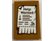 Part No: 26603pb403  Name: Tile 2 x 3 with Bulletin Board / Pinboard with White 'Help Wanted' Poster, Arrow and 'JB' Pattern (Sticker) - Set 70425