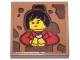 Part No: 3068pb2278  Name: Tile 2 x 2 with Portrait of Nya with Black Hair and Red Robe Pattern (Sticker) - Set 71799