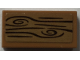Part No: 3069pb1424  Name: Tile 1 x 2 with Dark Brown Wood Grain Pattern (Sticker) - Set 41702
