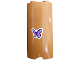Part No: 30987pb010  Name: Cylinder Quarter 2 x 2 x 5 with 1 x 1 Cutout with Dark Purple and Medium Lavender Butterfly Pattern (Sticker) - Set 41679