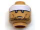 Part No: 3626pb1725  Name: Minifigure, Head White Headband, Reddish Brown Angled Cheek Lines, Black Beard Stubble, Stern Pattern