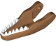 Part No: 38897pb02  Name: Dinosaur Jaw Lower Carnotaurus with White Teeth Pattern