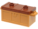 Part No: 4738ac04  Name: Container, Treasure Chest with Slots in Back and Reddish Brown Flat Lid (4738a / 80835)