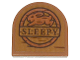 Part No: 5520pb004  Name: Tile, Round 2 x 2 Half Circle Extended with Wood Grain and 'SLEEPY' Pattern (Sticker) - Set 43242