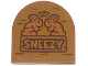 Part No: 5520pb005  Name: Tile, Round 2 x 2 Half Circle Extended with Wood Grain and 'SNEEZY' Pattern (Sticker) - Set 43242
