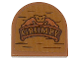 Part No: 5520pb006  Name: Tile, Round 2 x 2 Half Circle Extended with Wood Grain and 'GRUMPY' Pattern (Sticker) - Set 43242