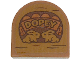 Part No: 5520pb007  Name: Tile, Round 2 x 2 Half Circle Extended with Wood Grain and 'DOPEY' Pattern (Sticker) - Set 43242