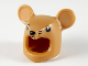 Part No: 67063pb01  Name: Minifigure, Headgear Head Cover, Costume Mask Mouse / Rat, Black Eyes, Nose and Whiskers Pattern