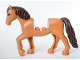 Part No: 69820c01pb02  Name: Horse, Friends Style with 2 x 2 Cutout and Movable Neck with Fixed Flexible Rubber Dark Brown Tail and Mane with Medium Nougat Eyes, Dark Brown Eyelashes Pattern