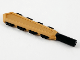 Part No: 69944pb01  Name: Minifigure, Weapon Macuahuitl, Club with Black Handle and Blades Pattern