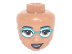 Part No: 78476  Name: Mini Doll, Head Friends with Medium Nougat Eyes, Dark Red Lips, Dark Turquoise Swim Goggles Pattern