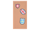 Part No: 87079pb1091  Name: Tile 2 x 4 with Swedish and Swiss Emblem, United Kingdom Flag Oval, and Black 'SWEDEN' Pattern (Sticker) - Set 77942