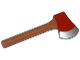 Part No: 95330pb01  Name: Minifigure, Utensil Axe, Large Head with Red Head and Silver Blade Pattern