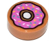 Part No: 98138pb021  Name: Tile, Round 1 x 1 with Donut / Doughnut with Dark Pink Frosting and Sprinkles Pattern