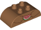 Part No: 98223pb038  Name: Duplo, Brick 2 x 4 Slope Curved Double with Paws Holding Watermelon Slice Pattern