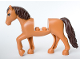 Part No: bb1279c01pb02  Name: Horse with 2 x 2 Cutout and Movable Neck with Molded Dark Brown Tail and Mane and Printed Eyes Pattern