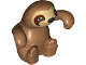Part No: bb1288pb01  Name: Duplo Sloth with Tan Face, Black Nose, and Eyes with Dark Brown Outline Pattern