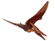 Part No: ptera02  Name: Dinosaur Pteranodon with 4 Studs with Reddish Brown Back