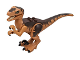 Part No: raptor10  Name: Dinosaur Raptor / Velociraptor with Dark Brown Back
