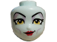 Part No: 111114  Name: Mini Doll, Head Friends with Black Thin Long Eyebrows, Double Eyelashes, Yellow Eyes, Lavender Eye Shadow and Cheek Lines, Magenta Lips, Lopsided Grin Pattern