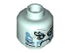 Part No: 3626pb2423  Name: Minifigure, Head Medium Azure Ice Beard, Eyebrows and Gills Pattern