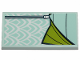 Part No: 87079pb0765  Name: Tile 2 x 4 with Light Aqua and Lime Sleeping Bag Pattern (Sticker) - Set 41424