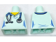 Part No: 973pb2695  Name: Torso Female Hospital Scrubs with Medium Blue Stethoscope Pattern