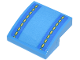 Part No: 15068pb663  Name: Slope, Curved 2 x 2 x 2/3 with Blue Stripes and Yellow Dotted Lines Pattern (Sticker) - Set 72038