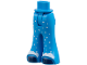 Part No: 2125c00pb012  Name: Mini Doll Hips and Trousers Bell-Bottoms with Dark Blue Shoes and White Falling Snow Pattern - Thin Hinge