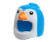 Part No: 25971pb01  Name: Minifigure, Headgear Head Cover, Costume Bird with Penguin White Face and Orange Beak Pattern