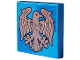 Part No: 3068pb2357  Name: Tile 2 x 2 with Copper Ravenclaw Crest on Blue Squares Pattern