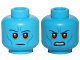 Part No: 3626pb1708  Name: Minifigure, Head Dual Sided Alien Dark Blue Eyebrows, Blue Cheek Lines, Red Eyes, Neutral / Angry Pattern (SW Admiral Thrawn)