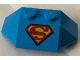 Part No: 47759pb12  Name: Wedge 2 x 4 Triple with Superman 'S' Logo Reverse Pattern