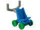 Part No: 5491c03  Name: Minifigure, Utensil Stroller / Baby Carriage with Bright Green Wheels and Light Bluish Gray Angular Handlebars (5491 / 2496 / 98397)