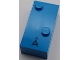 Part No: 60305pb04  Name: Brick, Braille 2 x 4 with 2 Studs with Black Capitol Letter A with Circumflex (Â) Pattern (dots-16 ⠡) (Portuguese)
