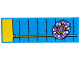 Part No: 69729pb184  Name: Tile 2 x 6 with Sleeping Bag with Yellow Inside and Zipper, Medium Lavender Shower Cap with White Dots Pattern (Sticker) - Set 42654