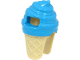 Part No: 80678pb01  Name: Minifigure, Headgear Head Cover, Costume Ice Cream with Tan Cone Pattern