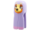 Part No: 114808pb01  Name: Minifigure, Head, Modified Shroud with Dog Nose, Bright Light Yellow Eyebrows and Muzzle, Orange and Dark Orange Face Pattern
