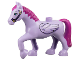 Part No: 3426pb03  Name: Duplo Horse with Wings, Magenta Mane and Tail Pattern